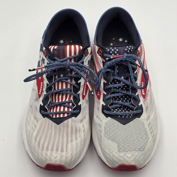 Brooks Launch 6 Shoes Womens Size 10 Red White Blue USA Flag Stars Running - Picture 8 of 11